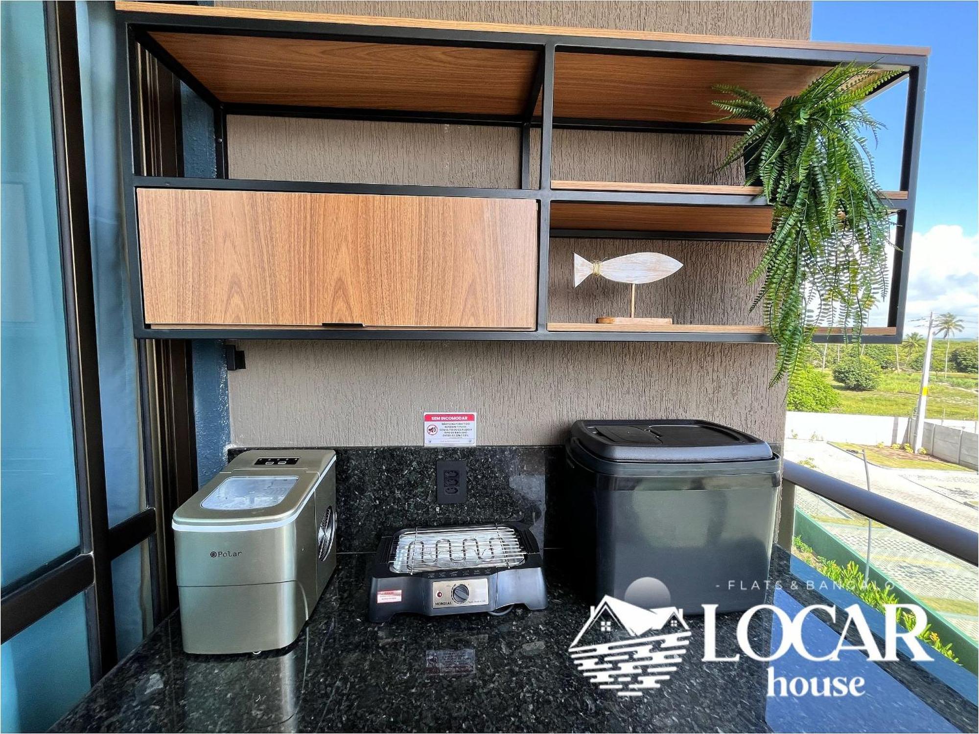Flat Luxo Com Varanda Gourmet No Makia Em Muro Alto 4 Pessoas *